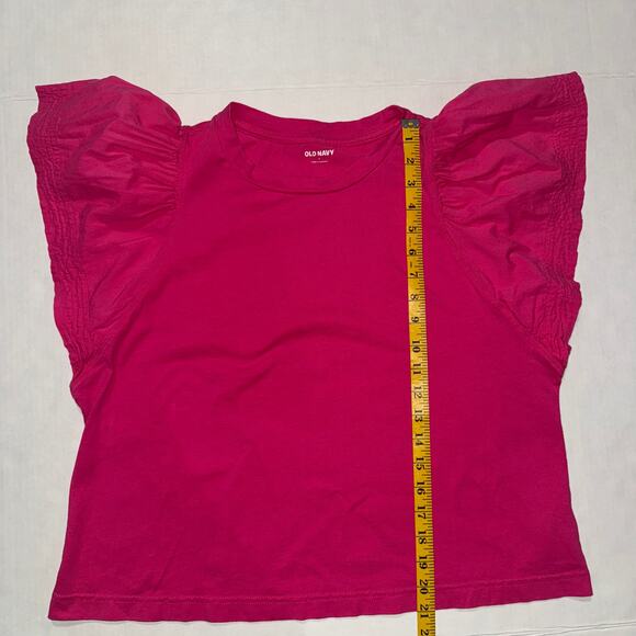 Old Navy Womens L T-shirt Flutter Sleeve Casual Basic Preppy Everyday Workwear - Picture 5 of 7
